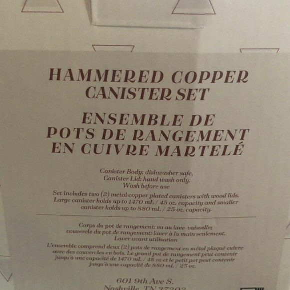 UNCOMMON JAMES Set of 2 Canisters. Color Copper. - Picture 5 of 6